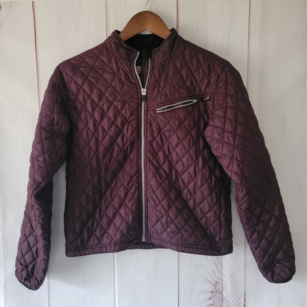 Obermeyer Women’s Quilted Zip-up Jacket, Sz 6, Burgundy, Cozy, Warm Fall Coat